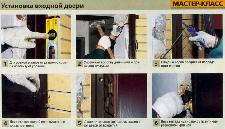 Установка металлической двери своими руками
