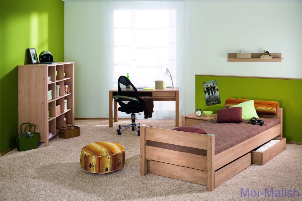 Примеры выбора мебели из массива в интерьер детской комнаты