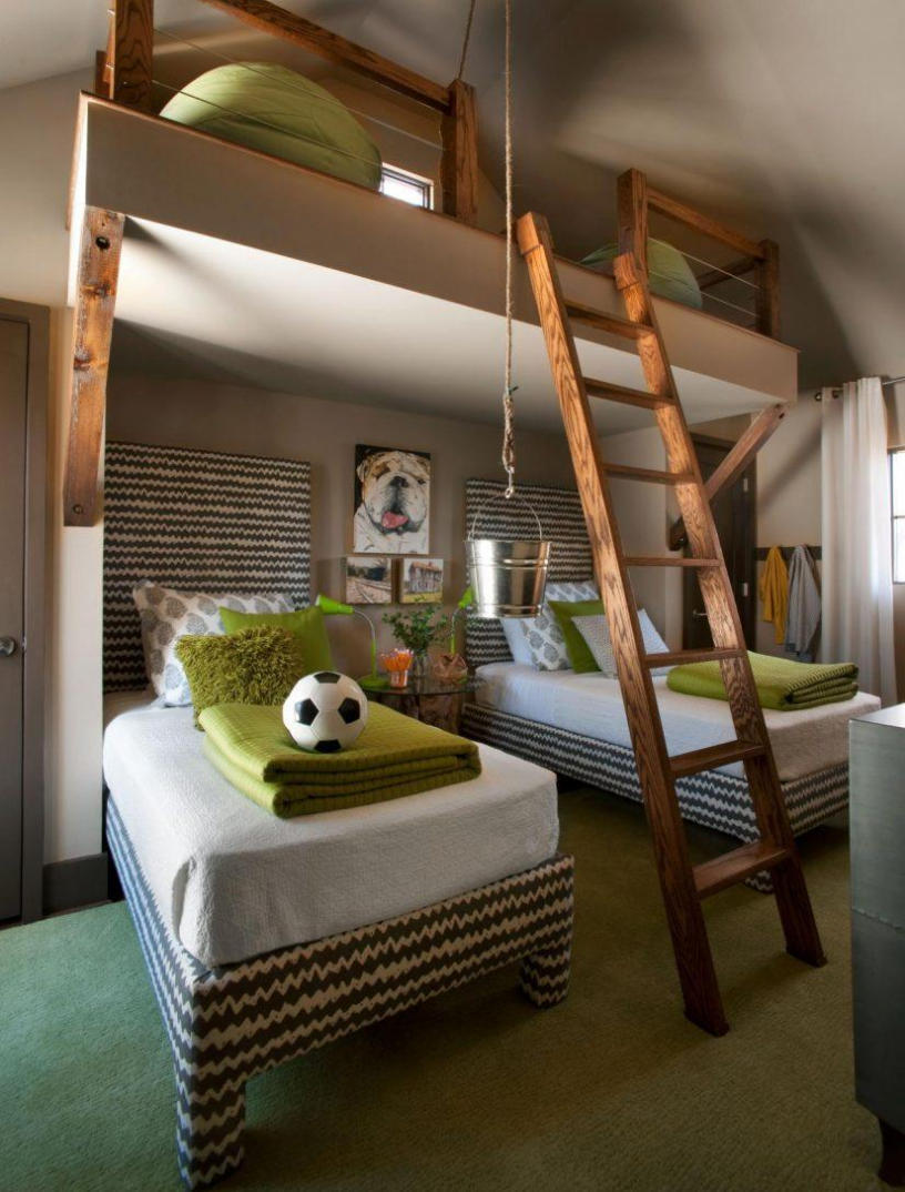 Спальня и детская в одной комнате: 42 фото, идеи зонирования