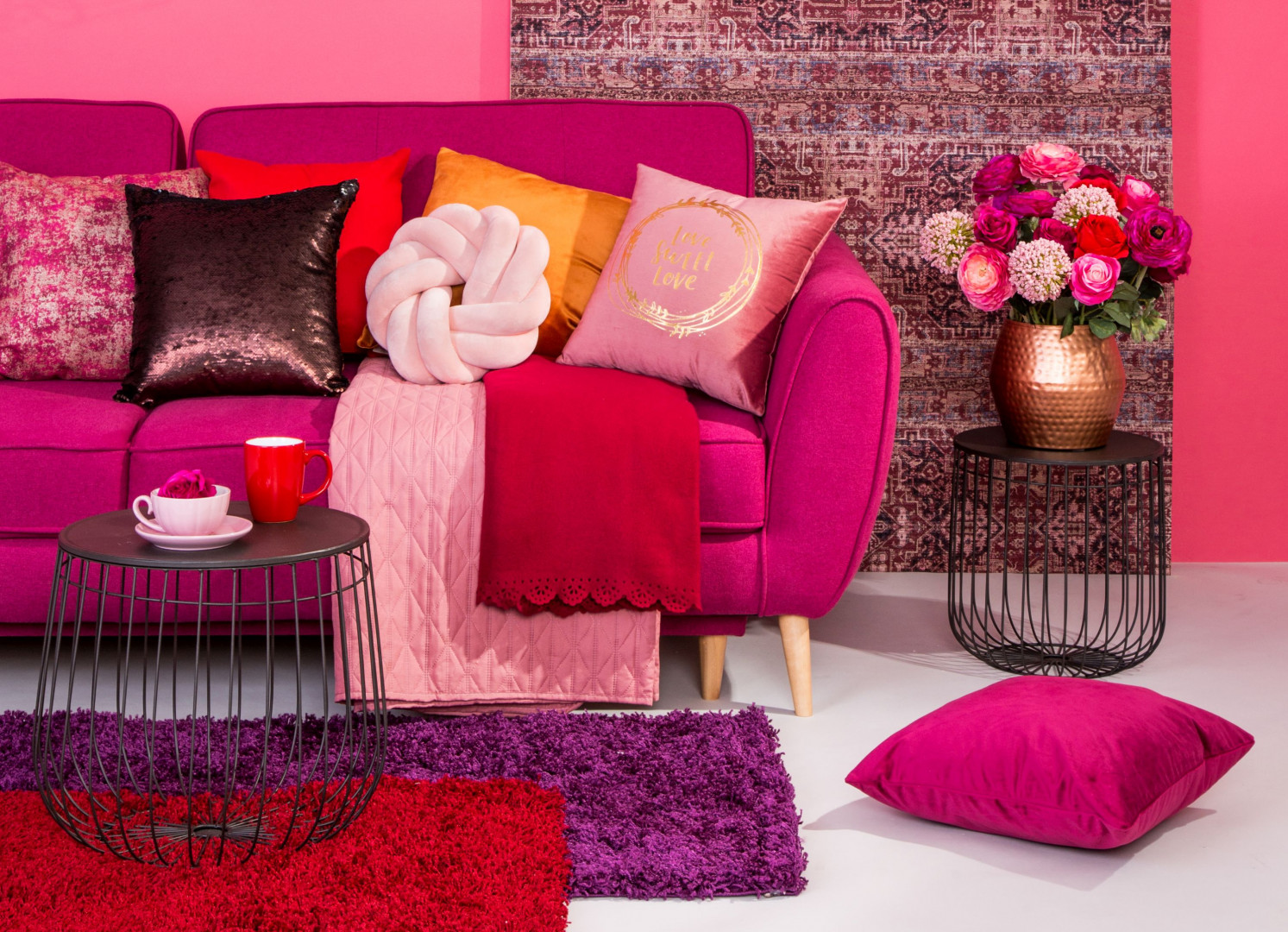 Оттенки розового цвета в интерьере: для романтических натур | домфронт
