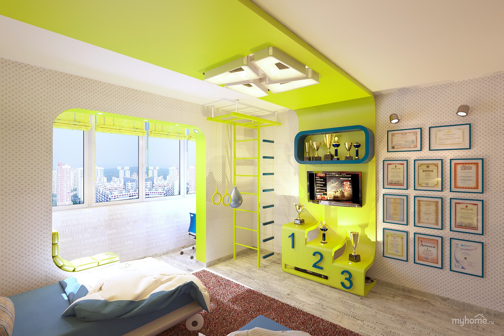 Дизайн детской комнаты для двух мальчиков +164 фото интерьера