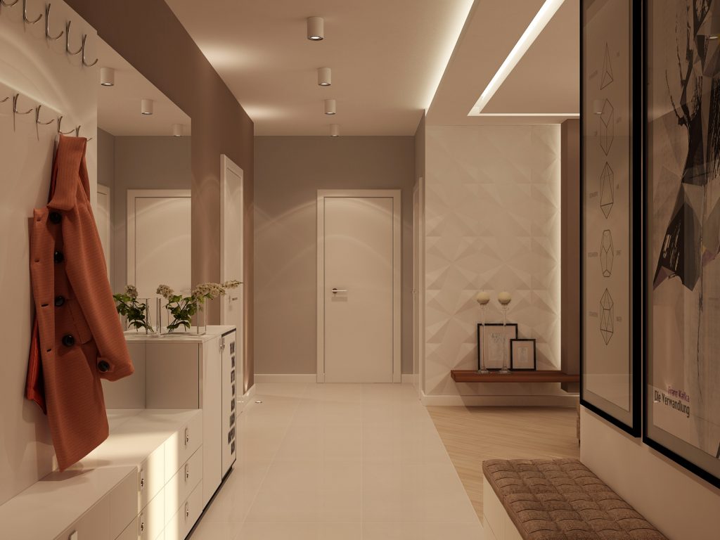 Создание просторного коридора в современных домах: 2 идеи зонирования