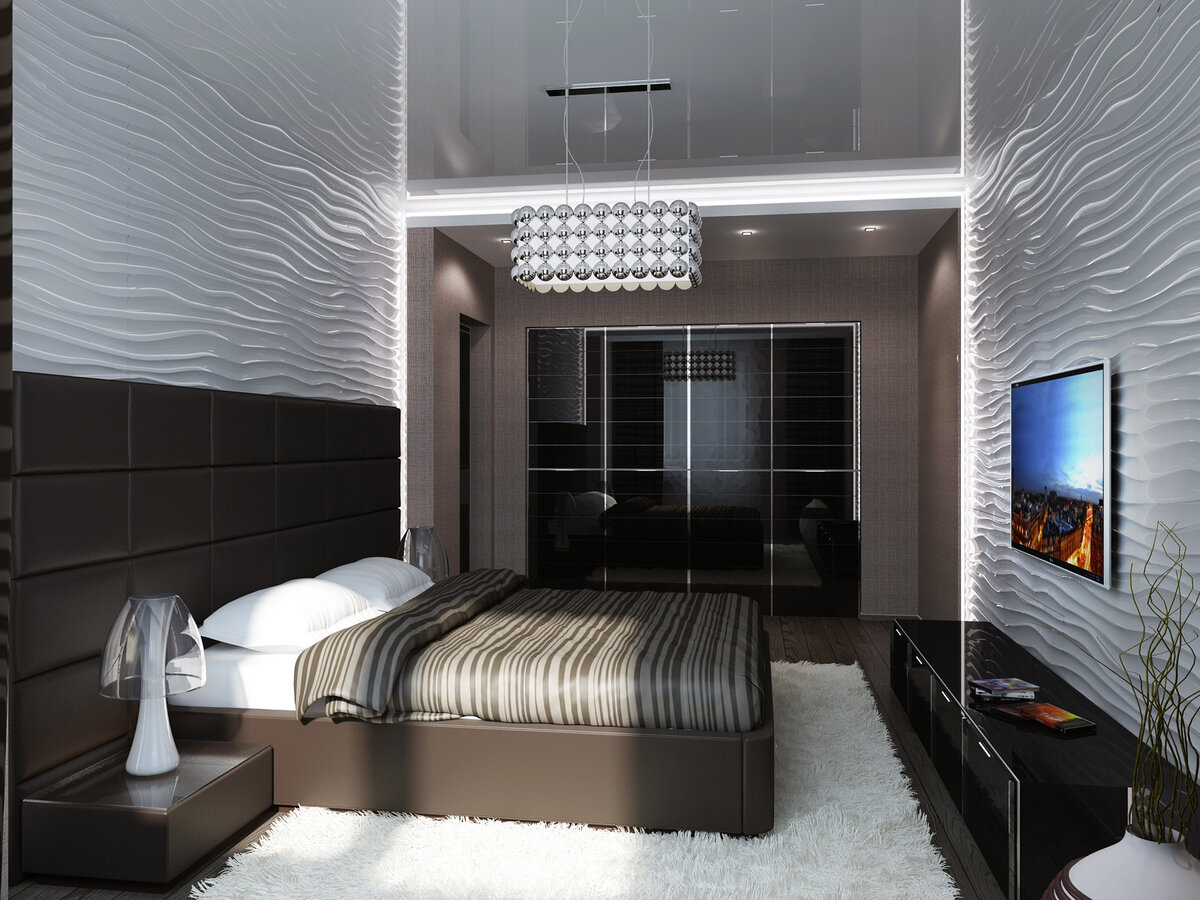 Спальня в стиле хай тек, особенности интерьера с фото