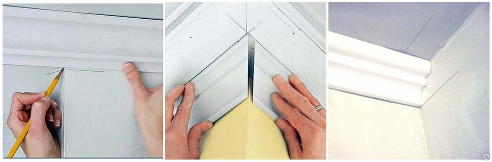 Клеим потолочный плинтус: основные правила при вырезании углов.