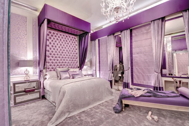 Фиолетовая спальня: 100 фото-идей дизайна спальни в сиреневых тонах