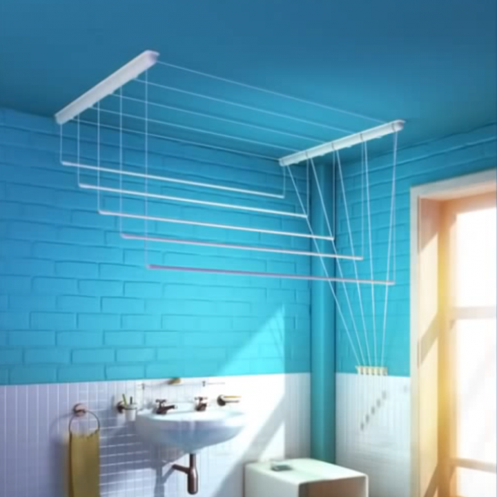 Обустройство ванной: выбор настенных раздвижных сушилок для белья по материалам и основным характеристикам