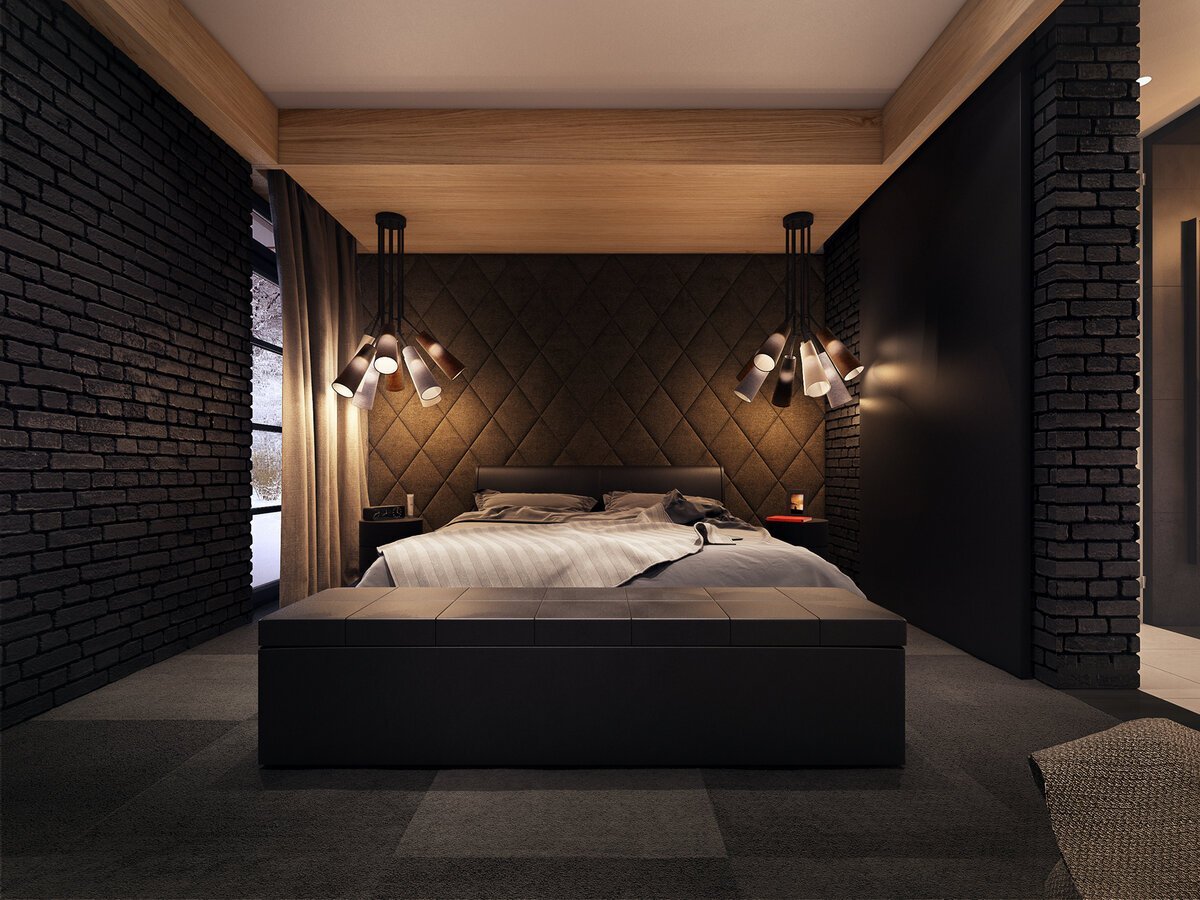 Темная спальня (160 фото): варианты сочетания дизайна в спальне с темными оттенками