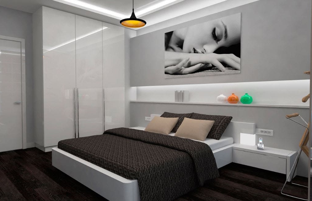 Спальня хай-тек: выбор цвета, основные черты стиля, фото подборки