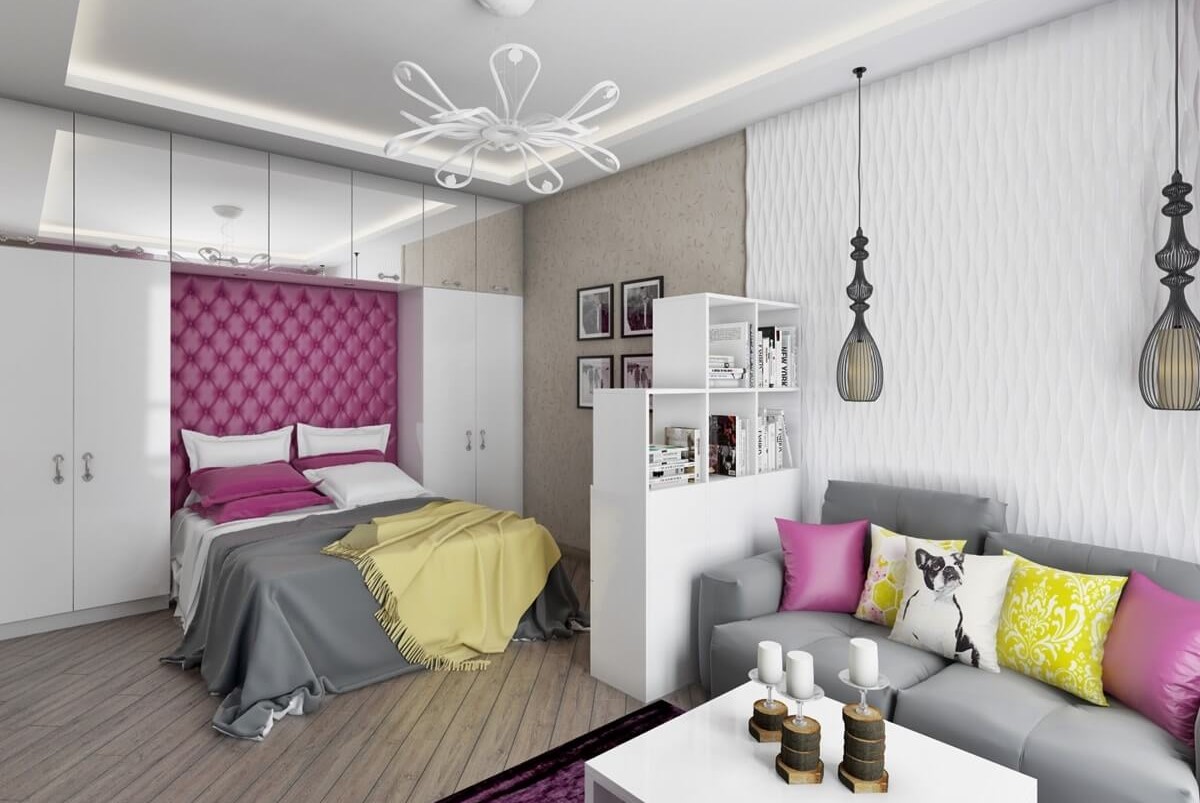 Как создать удобный и стильный дизайн с помощью обоев: зонирование комнат с применением цветовых и фактурных акцентов