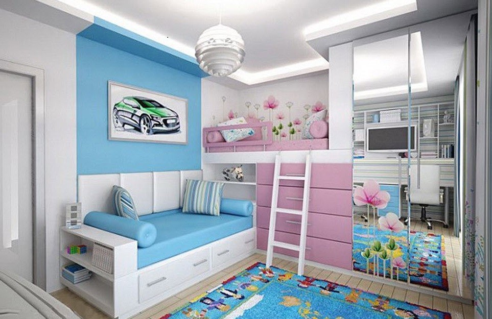 Детская комната для мальчика и девочки - оформление совместной комнаты, спальни для двоих разнополых детей вместе, как разделить, как провести ремонт, дизайн интерьера + фото