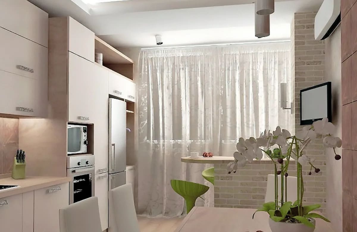 Дизайн кухни 9 кв м – фото интерьеров и планировок кухонь площадью 9 квадратных метров с холодильником