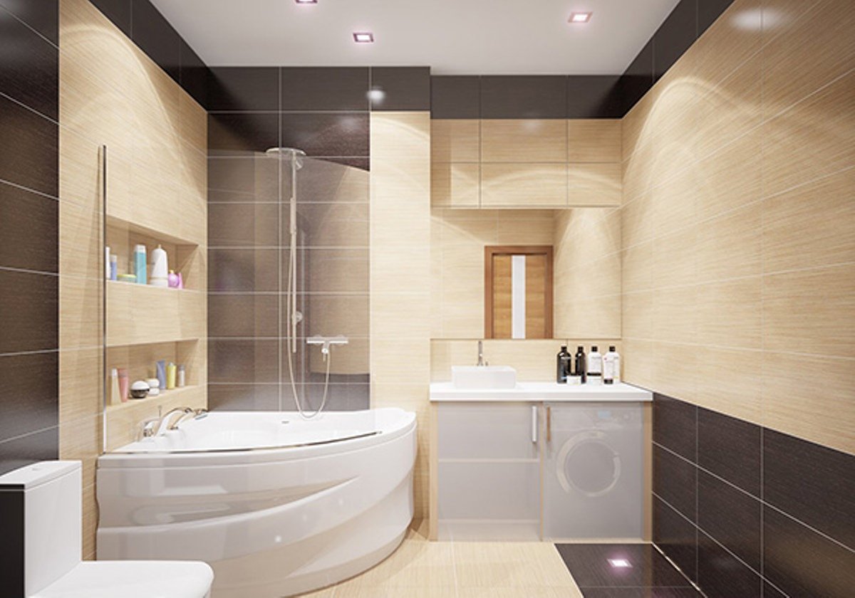 Как оформить дизайн ванной комнаты 2 кв.м. (80 фото)