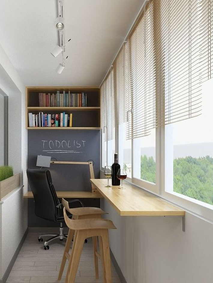 Кабинет на балконе – идеи по обустройству рабочей зоны. быстрые и легкие способы оформления офиса