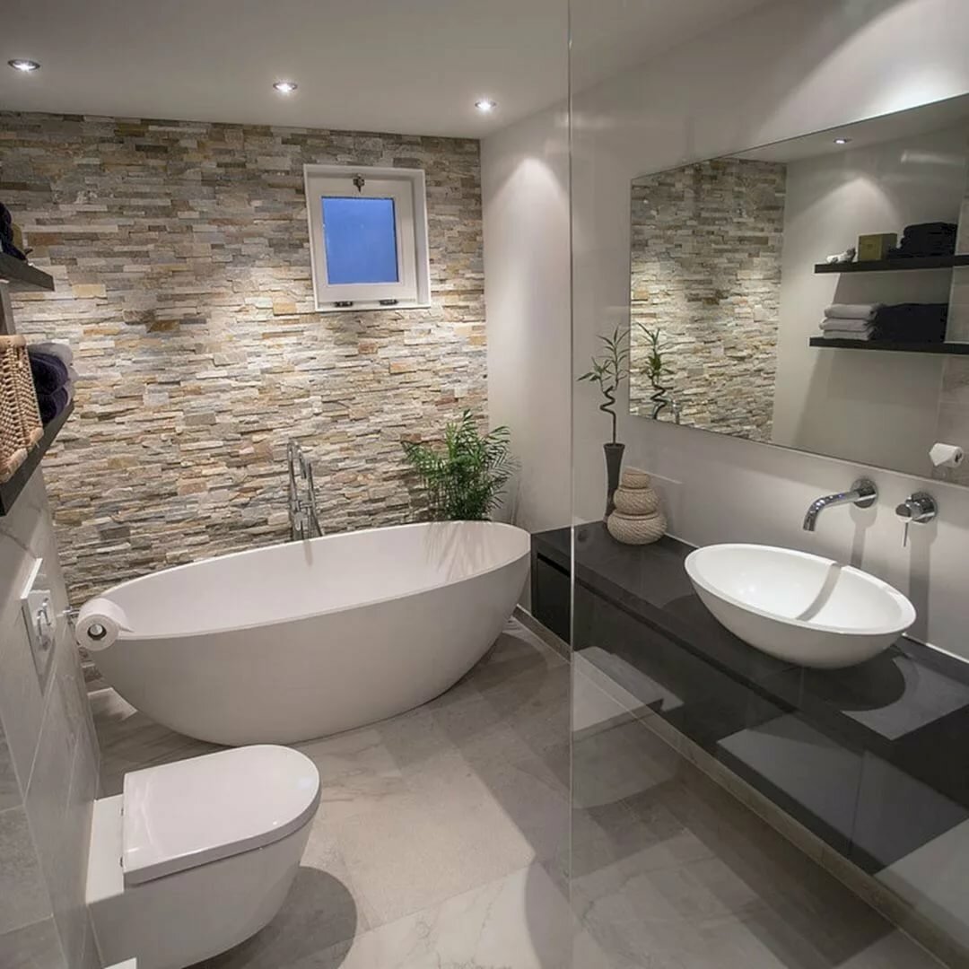 Современный дизайн ванной комнаты 2021: 100+ модных идей с фото
