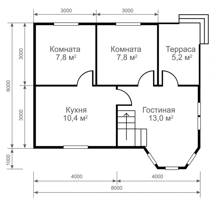 Схема дома 6 на 8