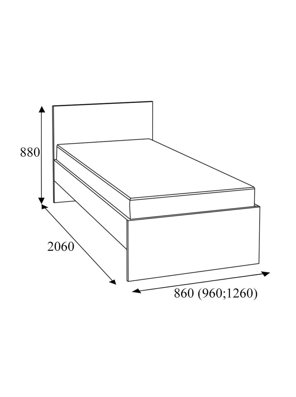 ширина кровати полуторки стандартная
