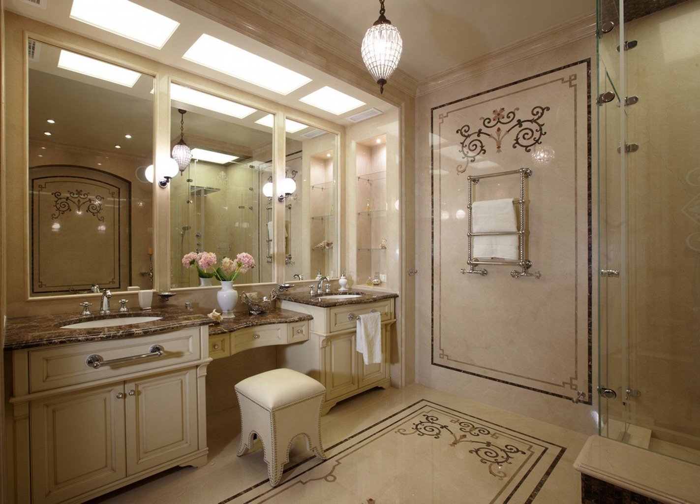 Ванная комната в классическом стиле - классический интерьер ванной (+фото)