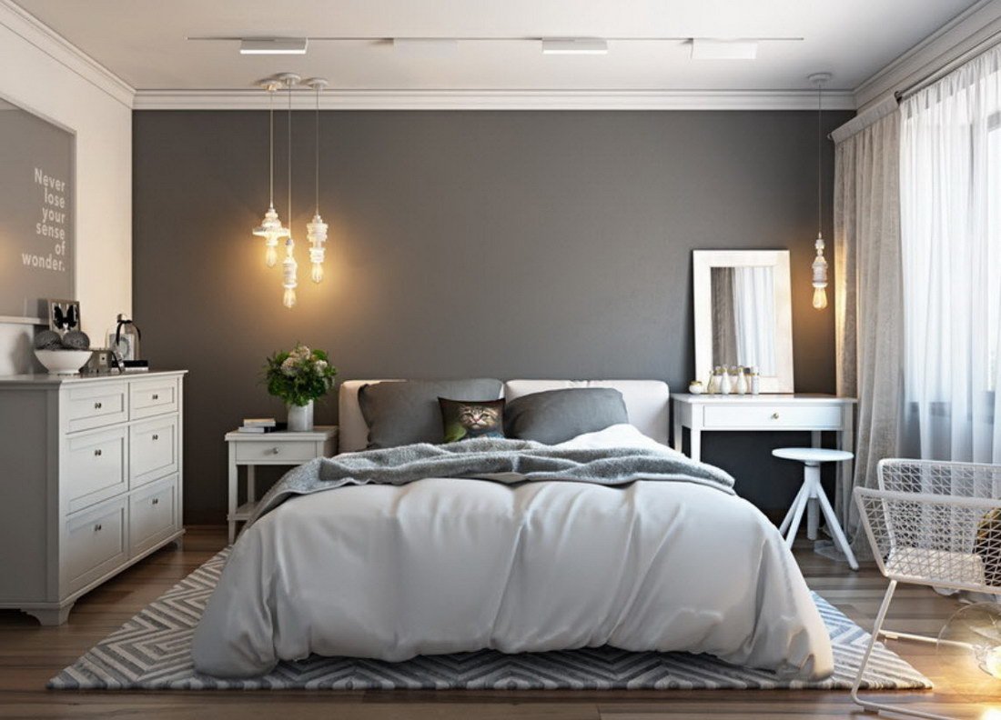 Спальня в серых тонах 64 фото: идеи дизайна серой спальни