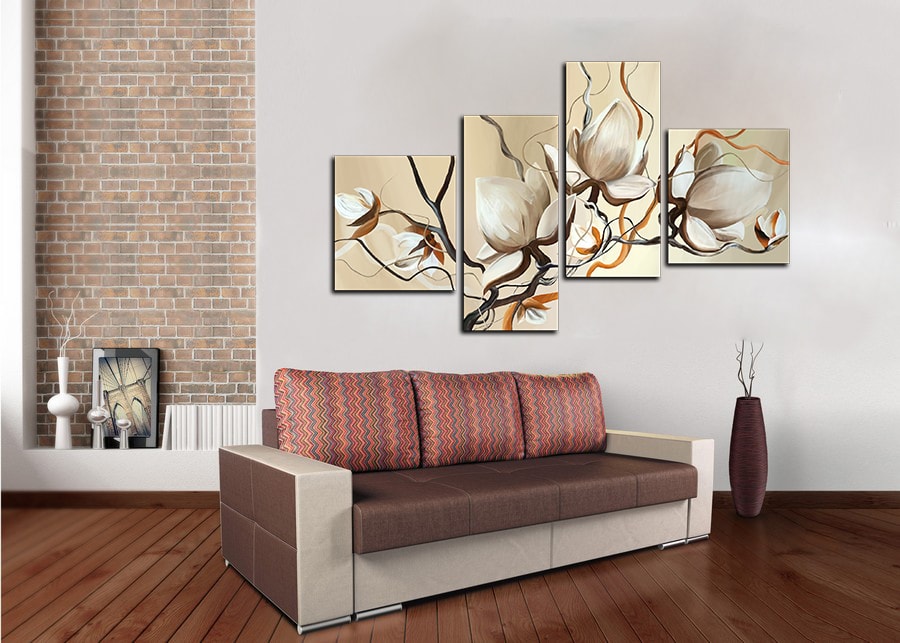 Картины в интерьере гостиной: 45 фото с оформлением комнат разных направлений