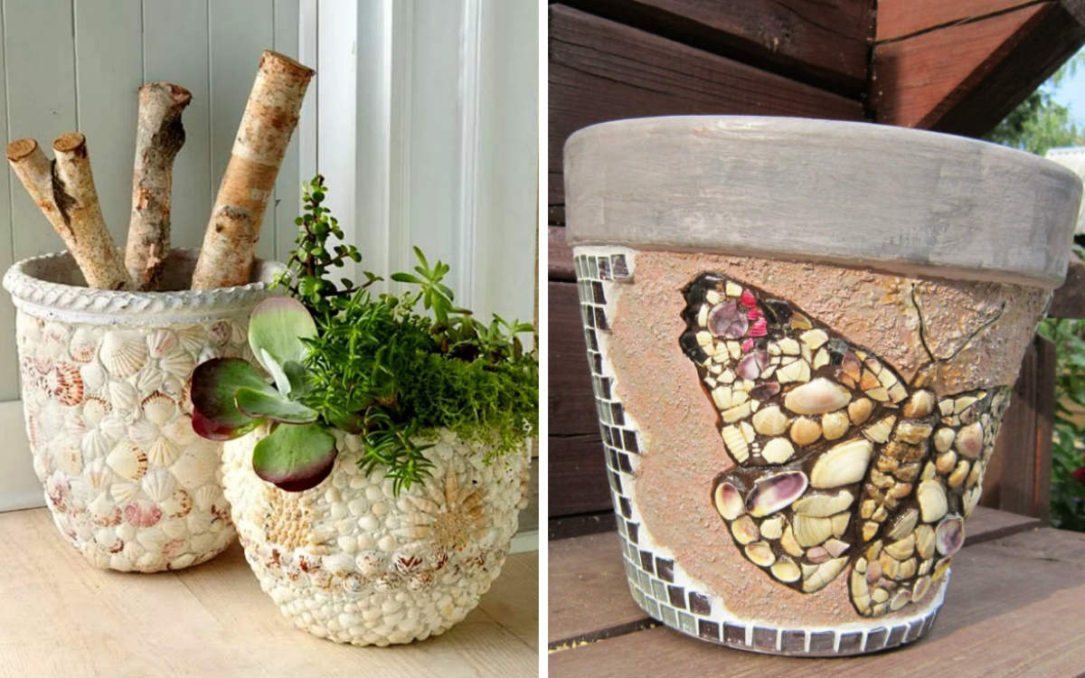 Декор цветочных горшков: как оригинально украсить интерьер с помощью подручных материалов