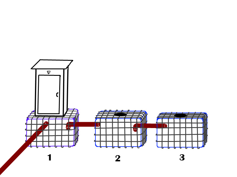Схема септика из бочек на 200л