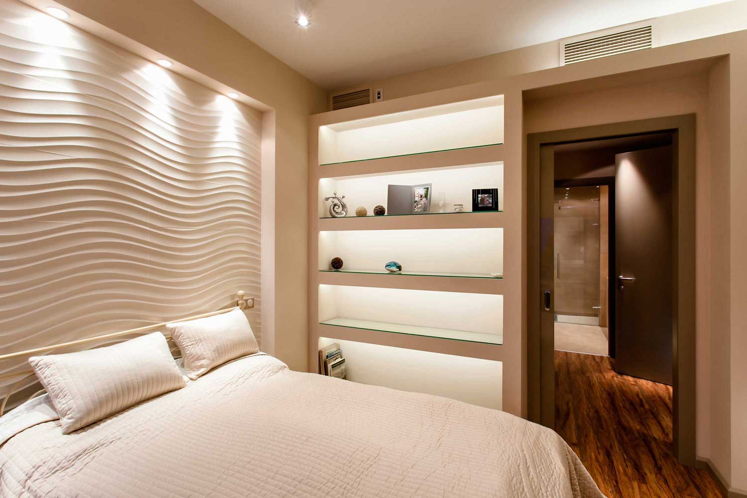 Особенности дизайна спальни без окон 75 вариантов в фото - строительный проект