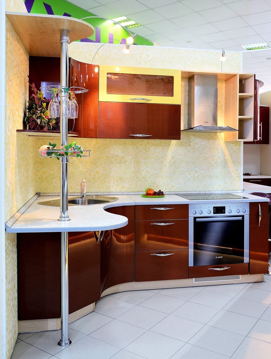Угловая кухня с барной стойкой: дизайн кухонного гарнитура в интерьере | дизайн и фото