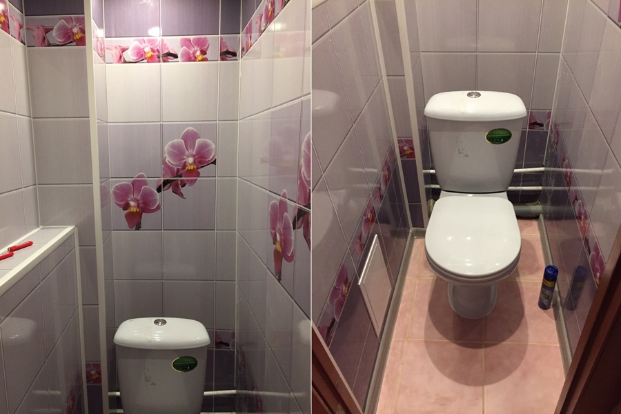 Отделка туалета пластиковыми панелями, плиткой и другими материалами: 7 вариантов | дневники ремонта obustroeno.club