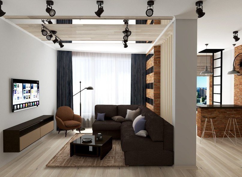Дизайн однокомнатной квартиры для молодого мужчины - domwine
