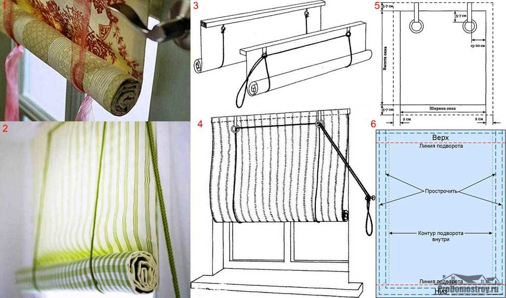 Рулонные шторы своими руками: пошаговая инструкция по изготовлению