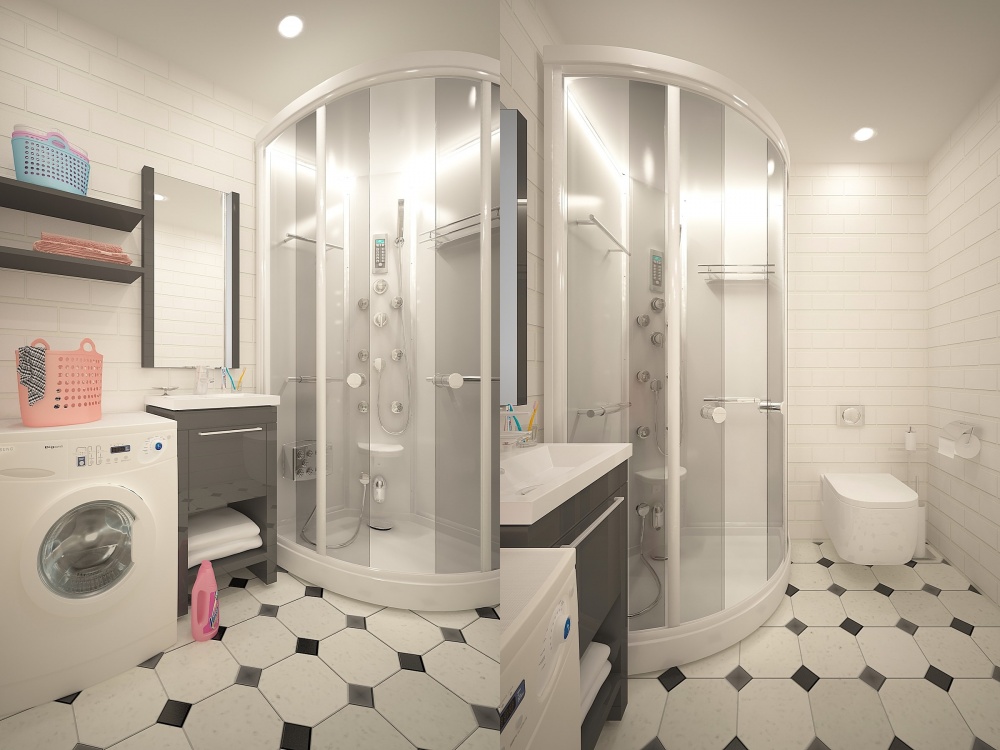 Дизайн ванной комнаты с душевой кабиной | домфронт