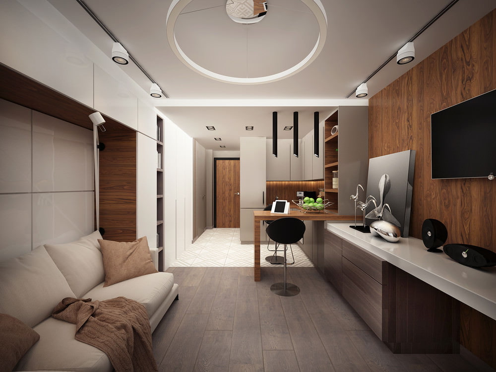 Дизайн квартиры студии 30 кв. м. - 50 лучших фото идей по оформлению интерьера