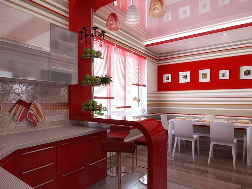 Красная кухня: 100 фото модных идей и сочетаний в интерьере