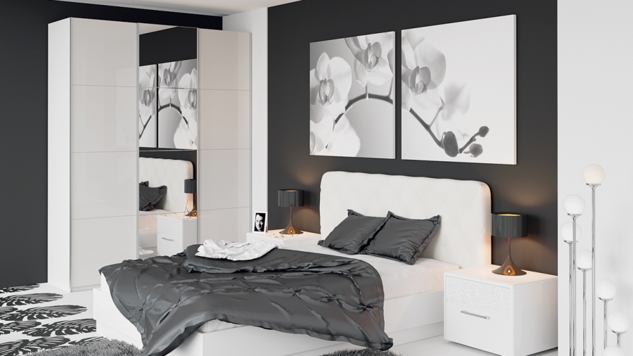 Спальня в белых тонах - 200 фото новинок дизайна белой спальни