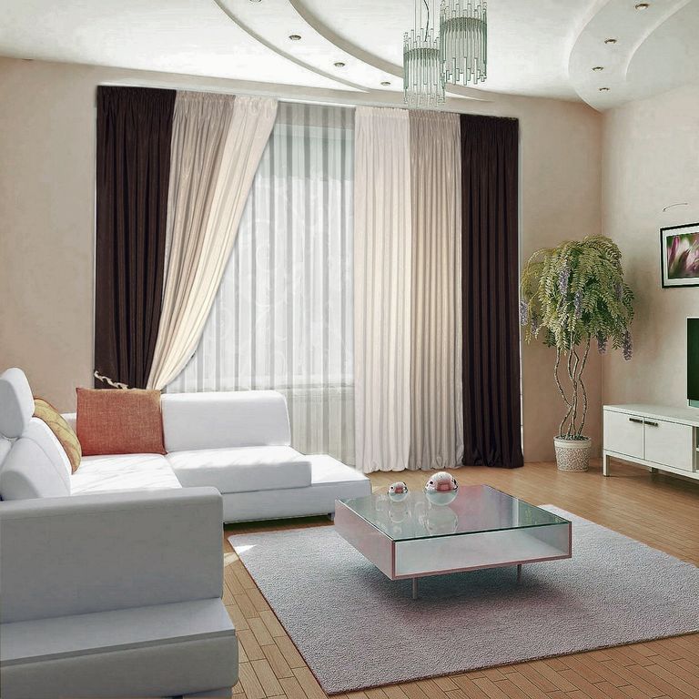 Красивые шторы для гостиной (зала): 100 фото-идей дизайна 2022 года