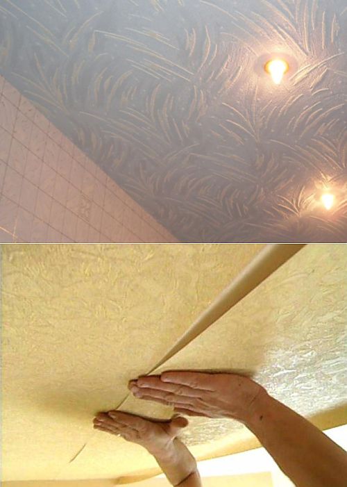 Обои на потолок под покраску: как красить правильно потолочные обои, видео и фото инструкция