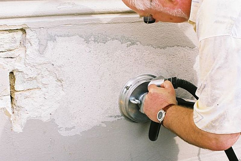 Методы удаления краски с бетона