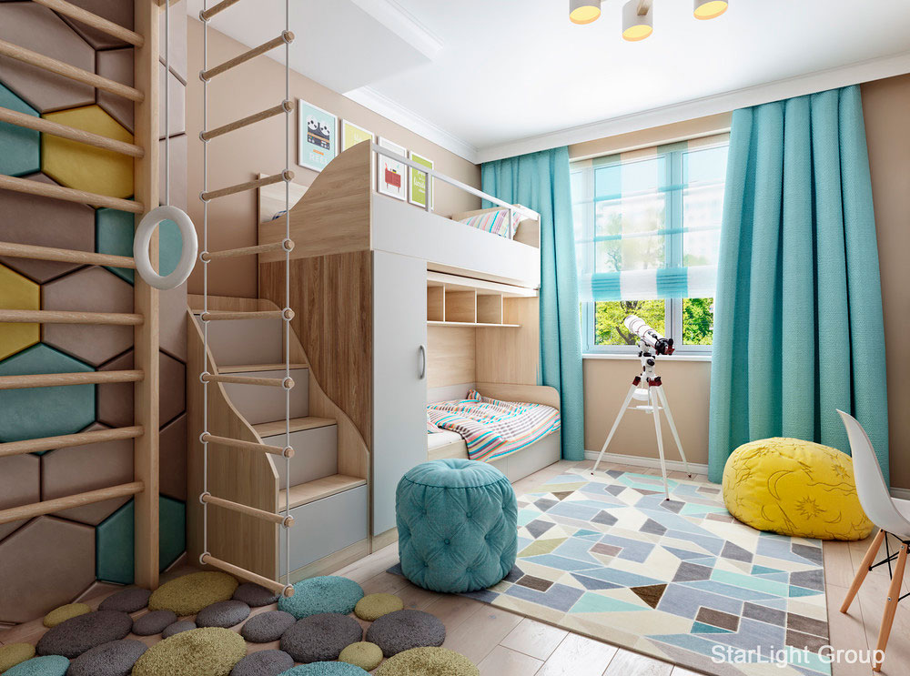 Дизайн детской комнаты для мальчика — 50 фото идей интерьера