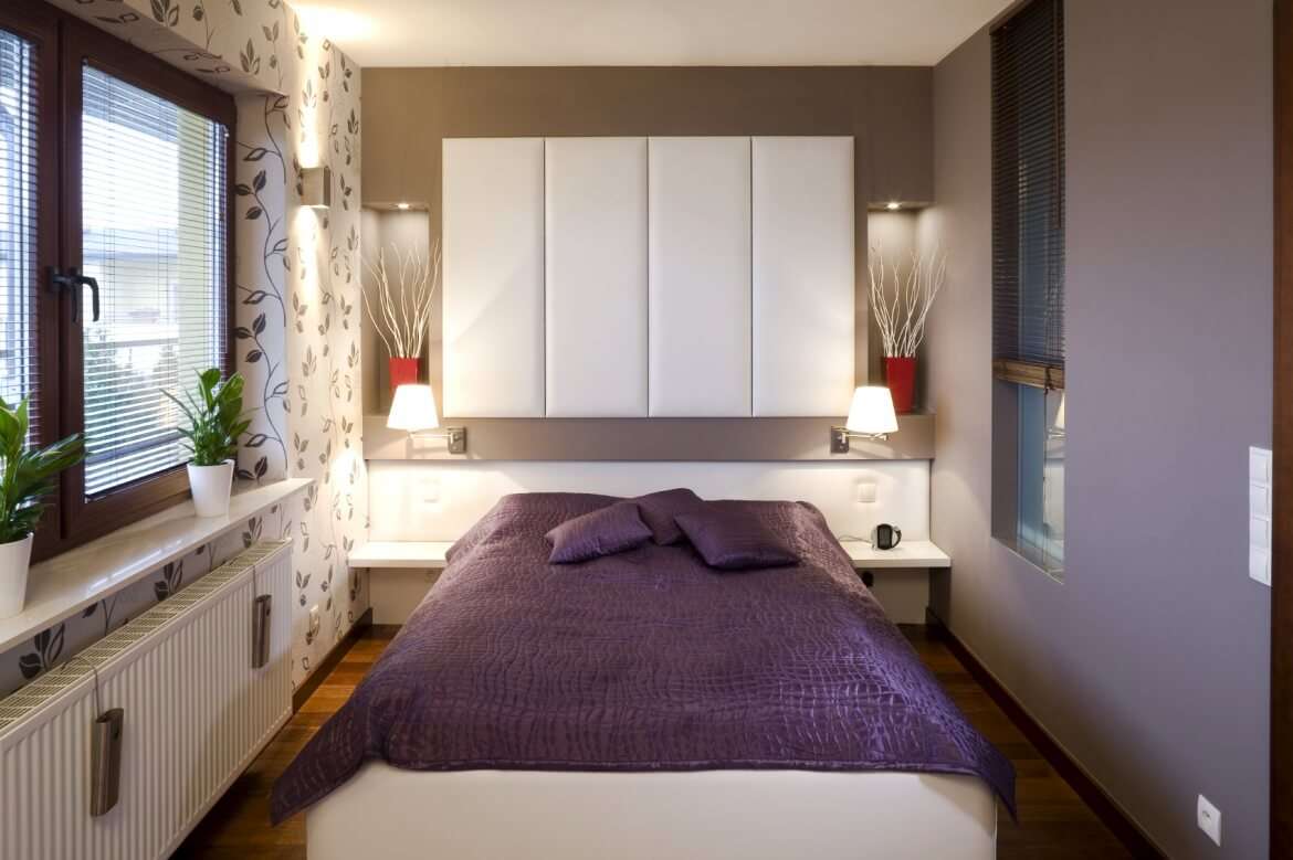 Спальня 5 кв м: дизайн очень маленькой спальной комнаты, идеи оформления, с фото