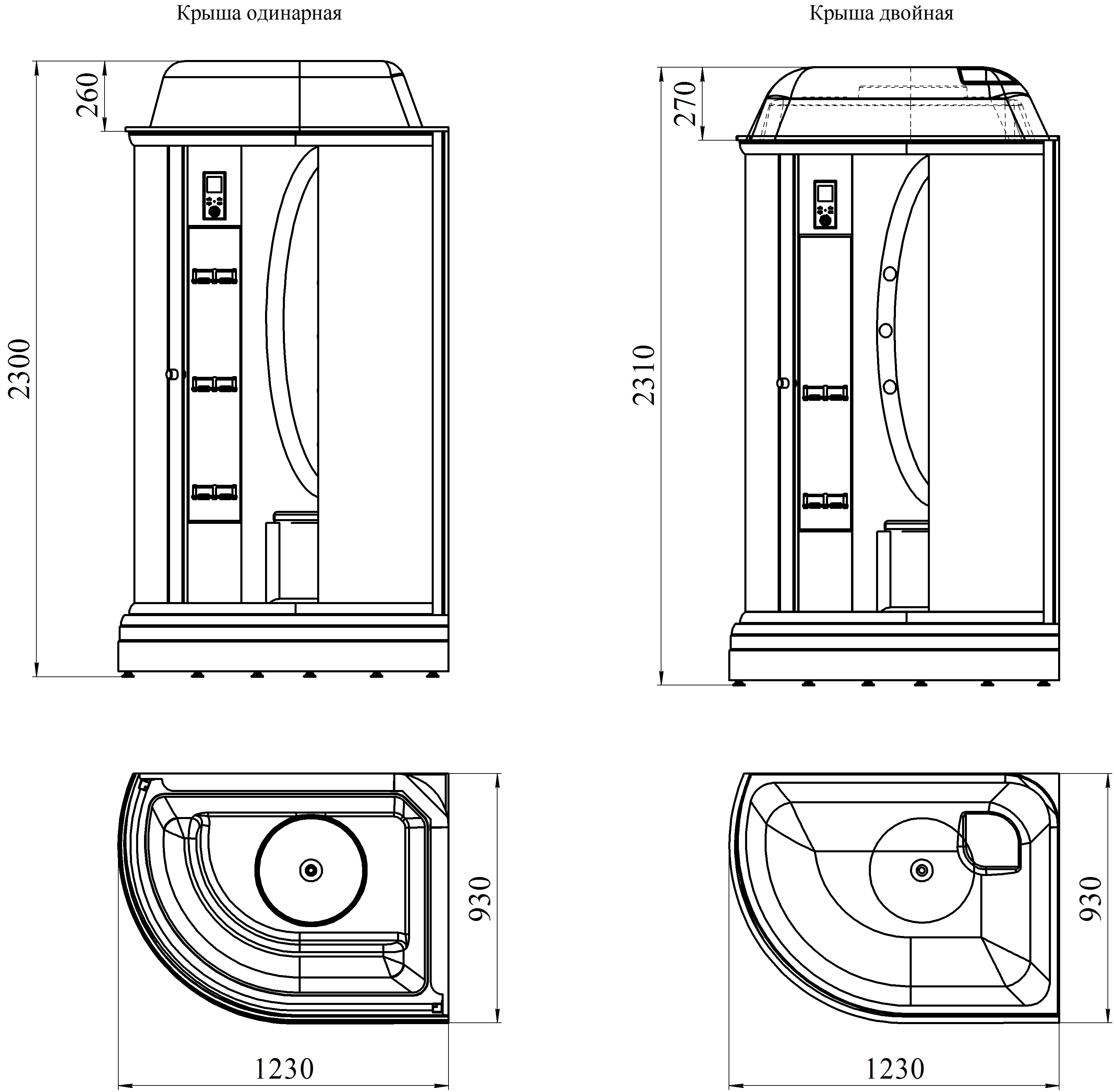 Типовые размеры душевых кабин: основные стандарты +50 фото