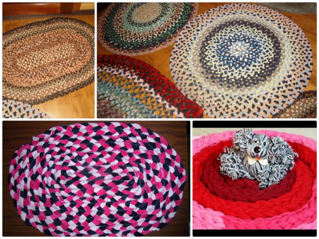 Коврики из старых вещей: вязание и плетение своими руками :: syl.ru