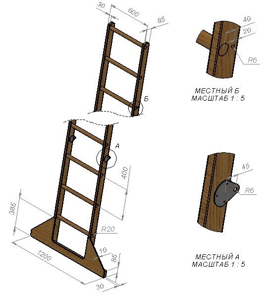 Деревянная лестница на второй этаж своими руками - чертежи и инструкция