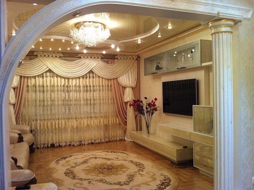 Арки из гипсокартона фото: дизайн интерьера с красивыми арками в зале, спальне, прихожей и коридоре, на кухне с подсветкой