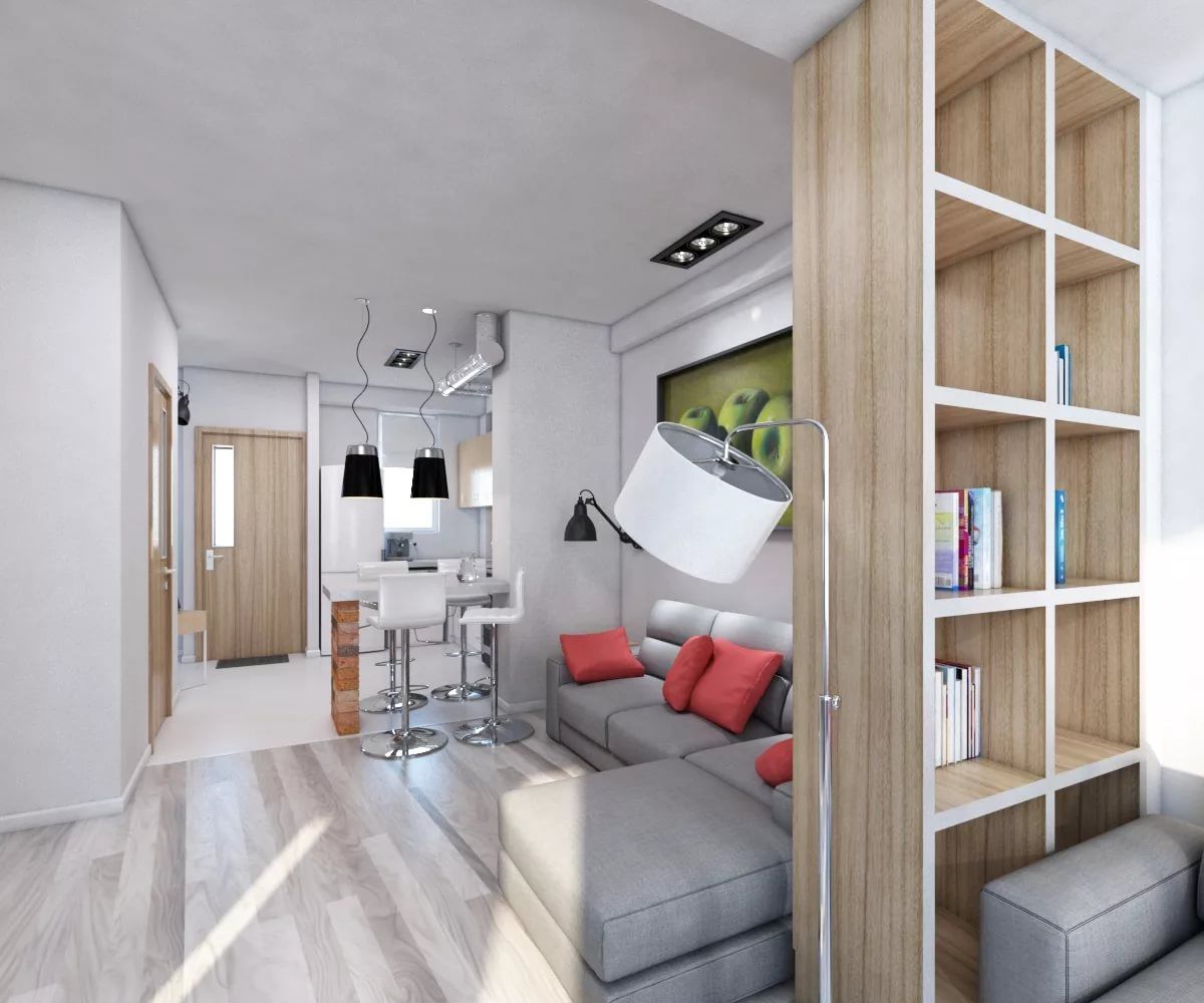 Дизайн квартиры-студии 24 кв. м +50 вариантов интерьера