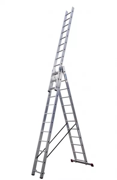 Алюминиевая 3-х секционная универсальная раскладная лестница: особенности конструкции