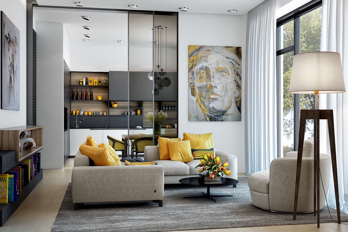 Современный интерьер квартиры — 30 примеров дизайна