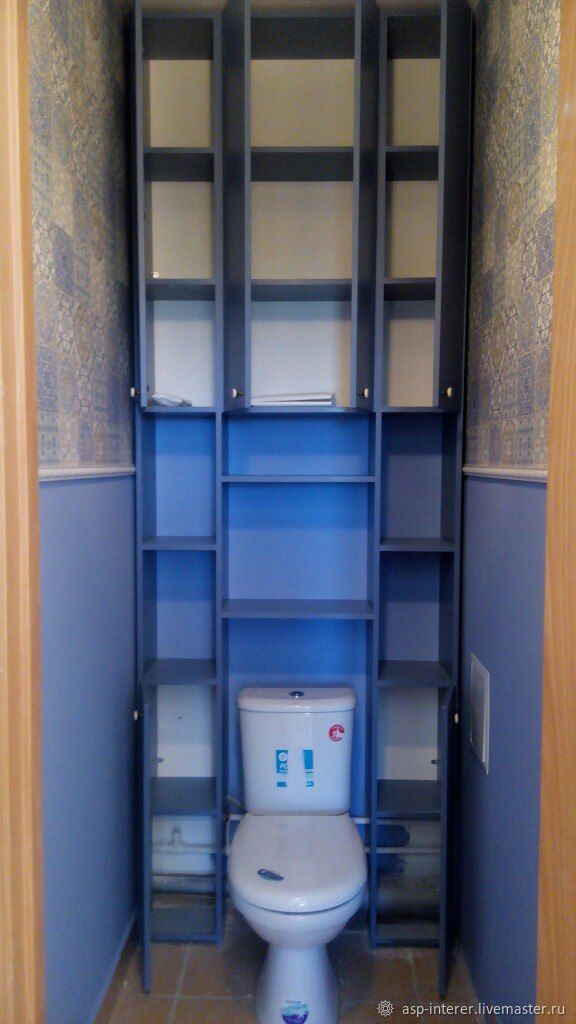 Сантехнический шкафчик с полками в туалет: как сделать самостоятельно, инструкция и фото шкафа
