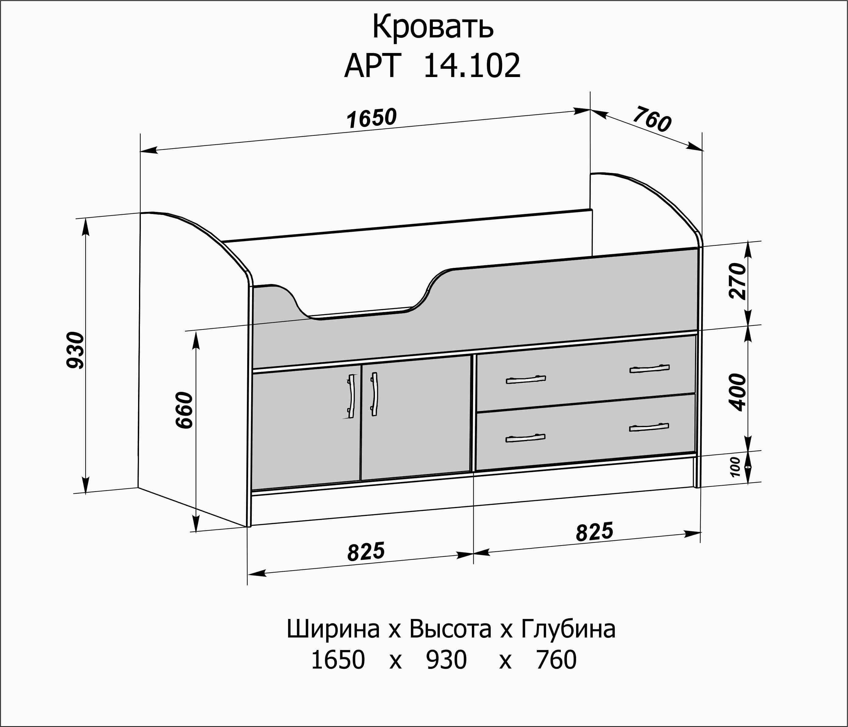 Размер детской кроватки стандартный от 3