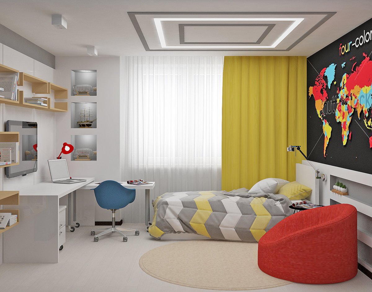 ???? дизайн подростковой комнаты: как выбрать обои и мебель