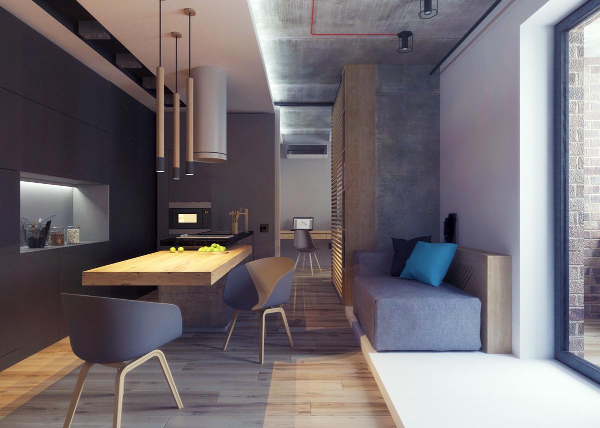 Дизайн квартиры-студии: 50 фото, 12 современных проектов
